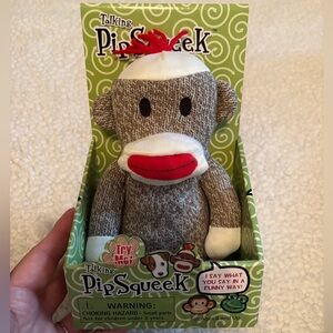 Talking Sock Monkey Pip Squeek New in Box